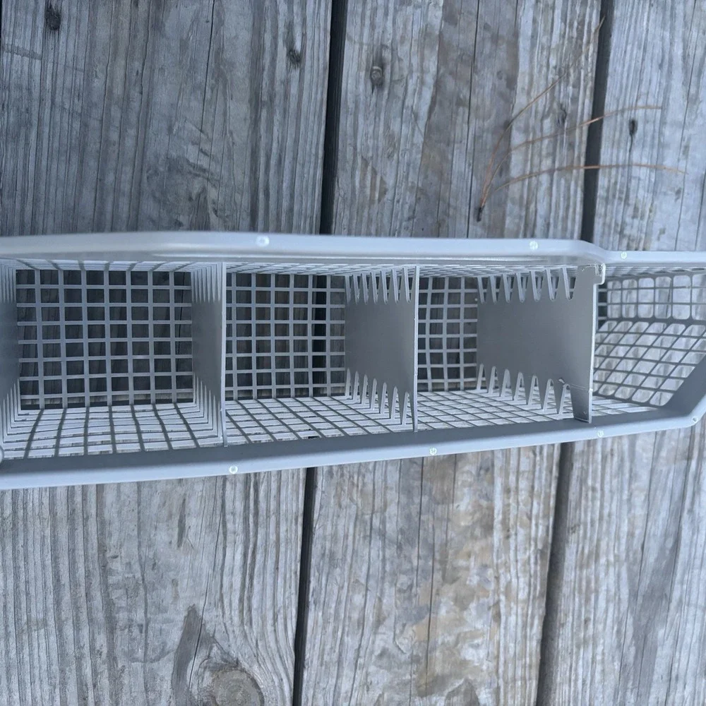 Dishwasher Bottom Utensil Basket Grey 19.5x4x6 Inches‎ Dishwasher Part Accessory